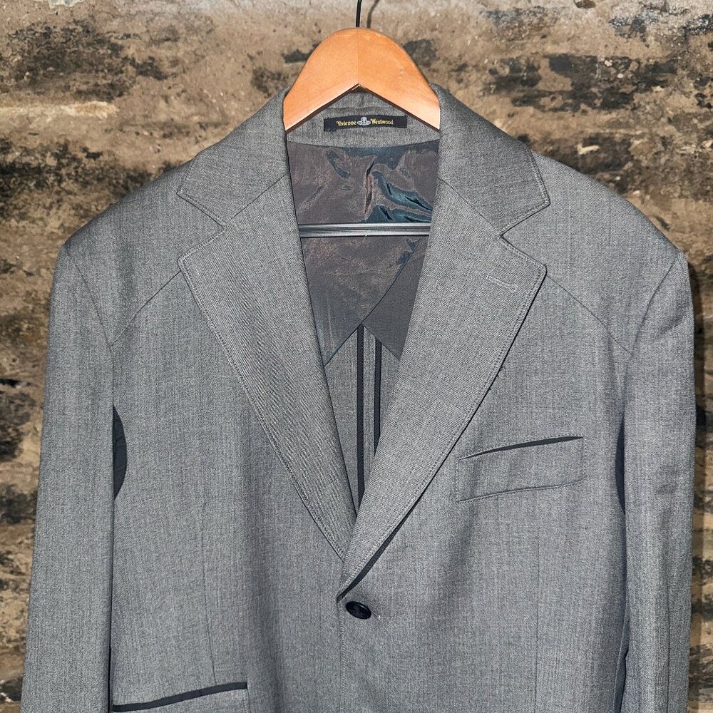 Vivienne Westwood Grey Wool Suit size - EU 52 Mid 2000s 3-Button Single Breasted